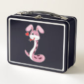 Schlange Rabbit Herz Metall Brotdose (Vorderseite)