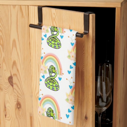 Schlange Rainbow Floral Kitchen Handtuch (Drittel gefaltet)