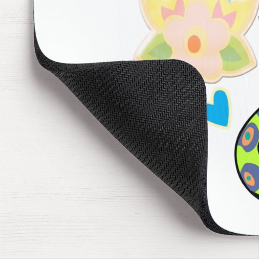 Schlange Rainbow Floral Weiße Maus Pad! Mousepad (Ecke)