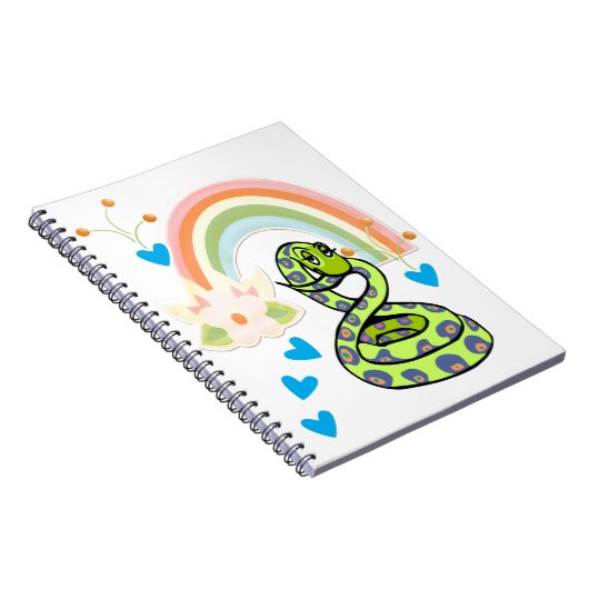 Schlange-Rainbow-Notebook Notizblock (Rechte Seite)