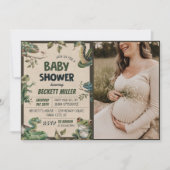 Schlange Reptile Baby Dusche Foto Einladung (Vorderseite)