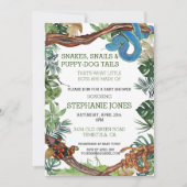 Schlange Reptile Babydusche Einladung (Vorderseite)