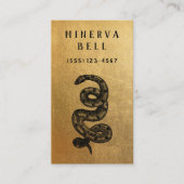 Schlange Reptile Gold Visitenkarte (Vorderseite)