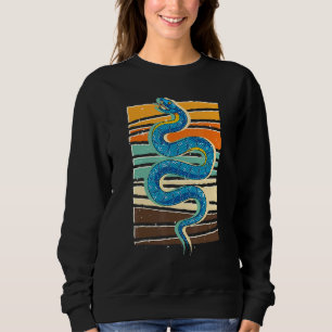 Schlange Reptilienhalter Haustier Tier Retro-S Sweatshirt