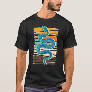 Schlange Reptilienhalter Haustier Tier Retro-S T-Shirt