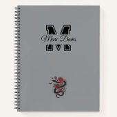 Schlange & Rose - Gothic Floral Serpent Design Notizblock (Vorderseite)