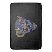 Schlange rund um Skull Thru Augen gekocht Badematte (Vorderseite Vertikal)