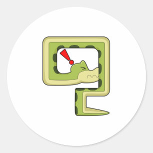 Schlange Runder Aufkleber