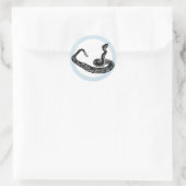 Schlange Runder Aufkleber (Tasche)