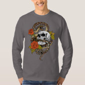 Schlange, Schädel und Rose T-Shirt (Vorderseite)