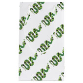 Schlange Schwarz-Grün-Silhouette Kleine Geschenktüte (Vorderseite)