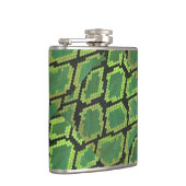 Schlange Schwarz und Grün Flachmann (Rechts)