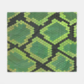 Schlange Schwarz und Grün Fleecedecke (Vorderseite (Horizontal))