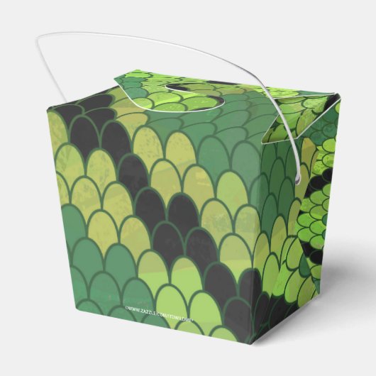 Schlange Schwarz und Grün Geschenkschachtel (Rückseite)