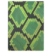 Schlange Schwarz und Grün Klemmbrett (Rückseite)