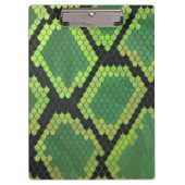 Schlange Schwarz und Grün Klemmbrett (Vorderseite)