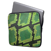 Schlange Schwarz und Grün Laptopschutzhülle (Vorderseite Links)
