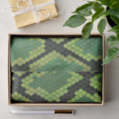 Schlange Schwarz und Grün Seidenpapier (Geschenk)