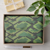 Schlange Schwarz und Grün Seidenpapier (Geschenk)