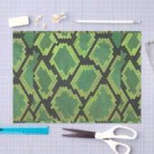 Schlange Schwarz und Grün Seidenpapier (Handwerk)