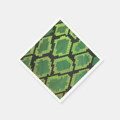 Schlange Schwarz und Grün Serviette (Ecke)