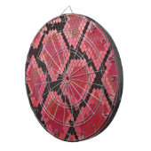 Schlange Schwarz und Rot Print Dartscheibe (Vorderseite rechts)