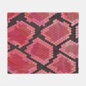Schlange Schwarz und Rot Print Fleecedecke (Vorderseite (Horizontal))