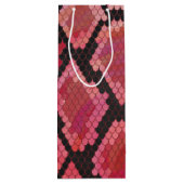 Schlange Schwarz und Rot Print Geschenktüte Für Weinflaschen (Rückseite)