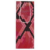 Schlange Schwarz und Rot Print Geschenktüte Für Weinflaschen (Vorderseite)