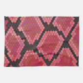 Schlange Schwarz und Rot Print Geschirrtuch (Horizontal)