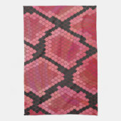 Schlange Schwarz und Rot Print Geschirrtuch (Vertikal)