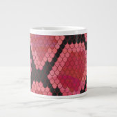 Schlange Schwarz und Rot Print Jumbo-Tasse (Vorderseite)