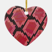 Schlange Schwarz und Rot Print Keramik Ornament (Vorne)