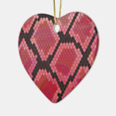 Schlange Schwarz und Rot Print Keramik Ornament (Links)