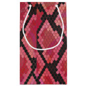 Schlange Schwarz und Rot Print Kleine Geschenktüte (Rückseite)