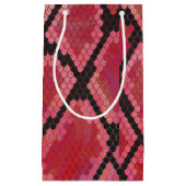 Schlange Schwarz und Rot Print Kleine Geschenktüte (Vorderseite)