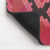 Schlange Schwarz und Rot Print Mousepad (Ecke)