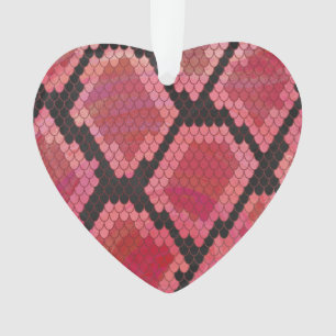 Schlange Schwarz und Rot Print Ornament