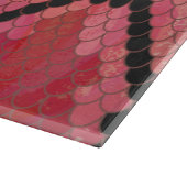 Schlange Schwarz und Rot Print Schneidebrett (Ecke)
