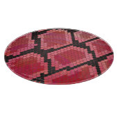 Schlange Schwarz und Rot Print Schneidebrett (Ecke)