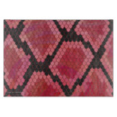 Schlange Schwarz und Rot Print Schneidebrett (Vorderseite)