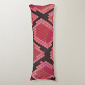 Schlange Schwarz und Rot Print Seitenschläferkissen (Vorderseite Vertikal)