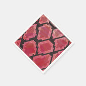Schlange Schwarz und Rot Print Serviette (Ecke)