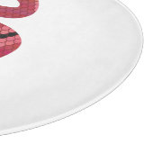 Schlange Schwarze und Rote Silhouette Schneidebrett (Ecke)