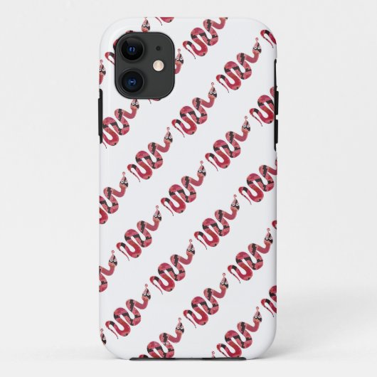 Schlange Schwarze und Rote Silhouetten Case-Mate iPhone Hülle (Rückseite)