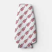 Schlange Schwarze und Rote Silhouetten Flaschenkühler (Vorderseite)