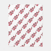 Schlange Schwarze und Rote Silhouetten Fleecedecke (Vorderseite)