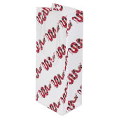 Schlange Schwarze und Rote Silhouetten Geschenktüte Für Weinflaschen (Vorderseite Schrägansicht)