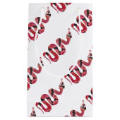 Schlange Schwarze und Rote Silhouetten Kleine Geschenktüte (Vorderseite)