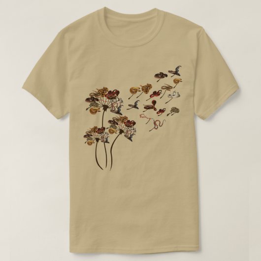 Schlange Shirt Dandelion Snake Lover (Design vorne)